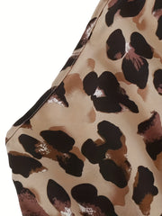 Sexy Leopard Print Halter Neck Romper