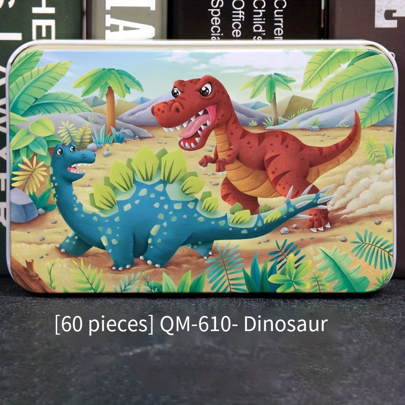 60pcs Anime Cartoon Wooden Jigsaw Puzzle for Children Early Education