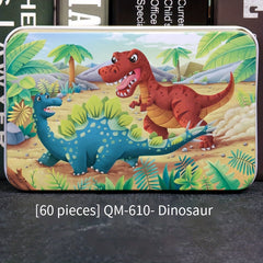 60pcs Anime Cartoon Wooden Jigsaw Puzzle for Children Early Education