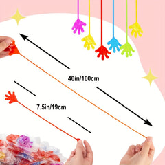 24pcs Glitter Sticky Hands for Kids Sensory Fidget Toy