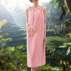 Women's Wearable Bath Towel Bath Skirt Absorbent Quick Drying Bathrobe