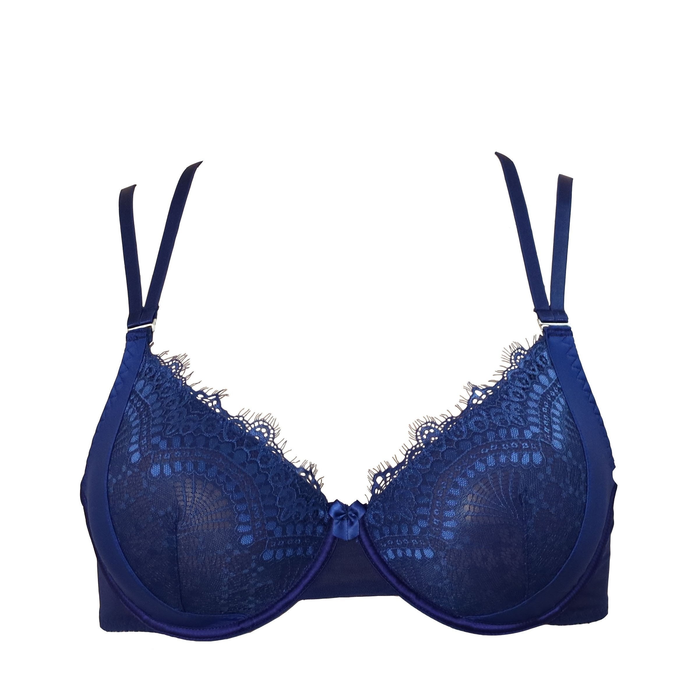 Floral Lace Criss Cross Mini Bow Bra