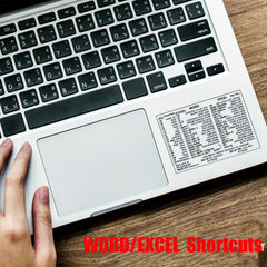 Transparent PVC Excel Shortcut Key Sticker with Adhesive