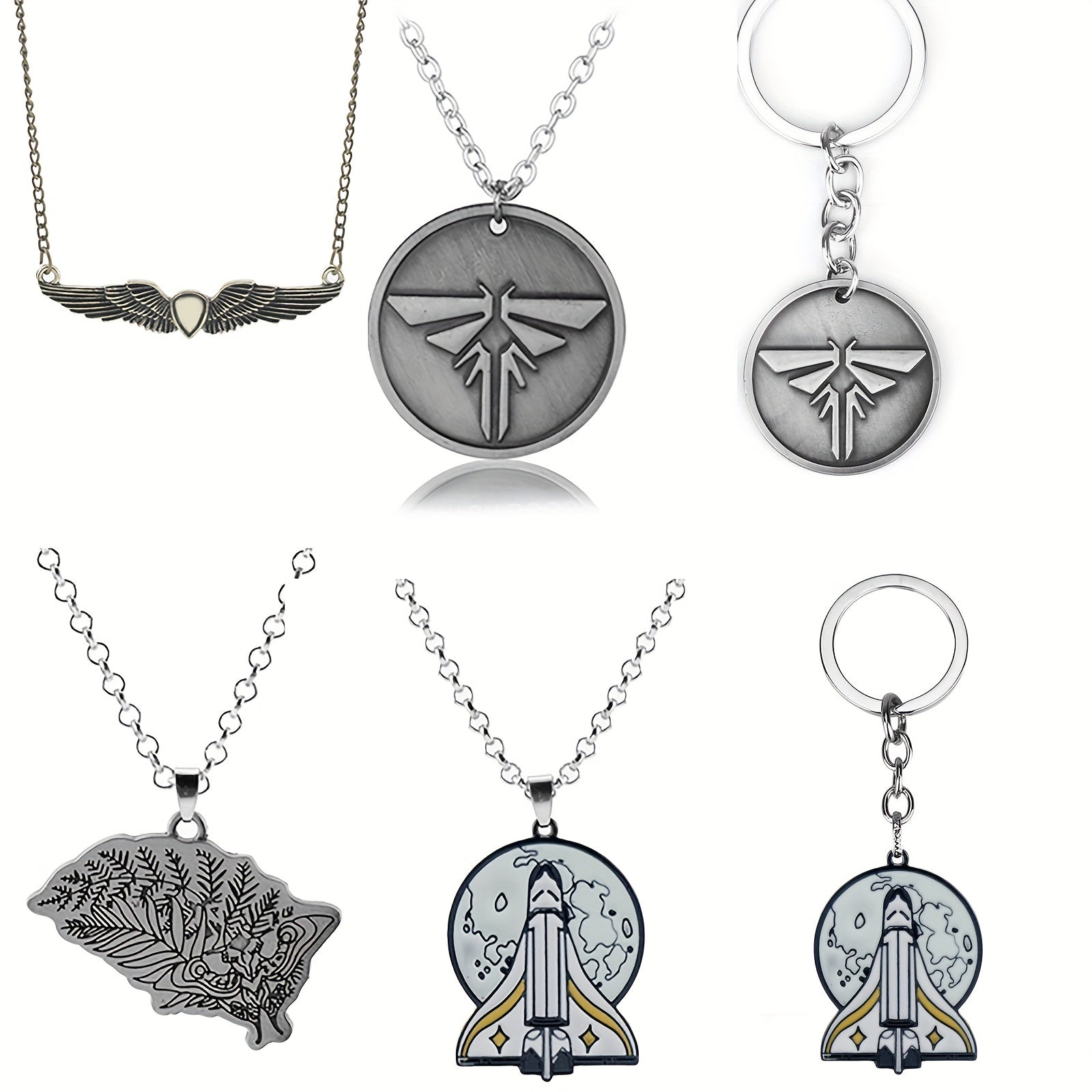The Last Of Us Airplane Planet Pendant Necklace for Men