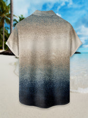 Palm Tree Gradient Hawaiian Shirt for Summer Beach Vacation