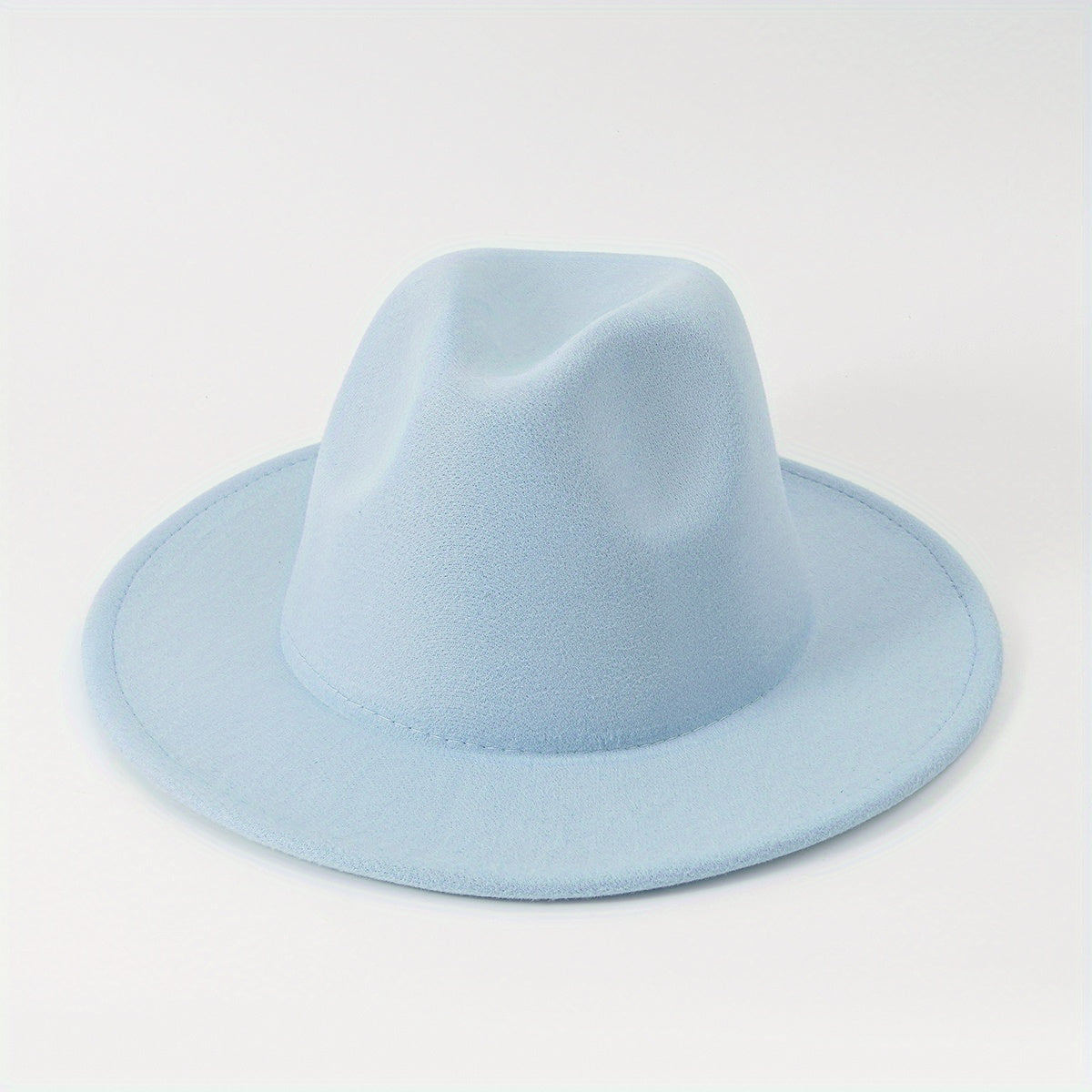 Candy Fedora Cap Cowboy Wide Brim Couple Jazz Hat Stylish Unisex Felt Hat