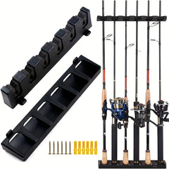 Wall Mounted Fishing Rod Storage Rack for 6 Rods
