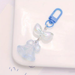 Acrylic Bubble Bow Keychain Pendant For Girls