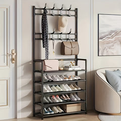 Standing Clothes And Hat Rack Shoe Rack Household Organizer