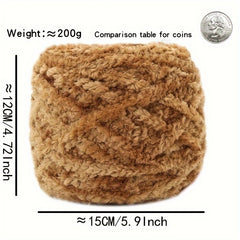Snow Cotton Yarn 200g for Crocheting & Knitting, Anti-pilling & Anti-shed