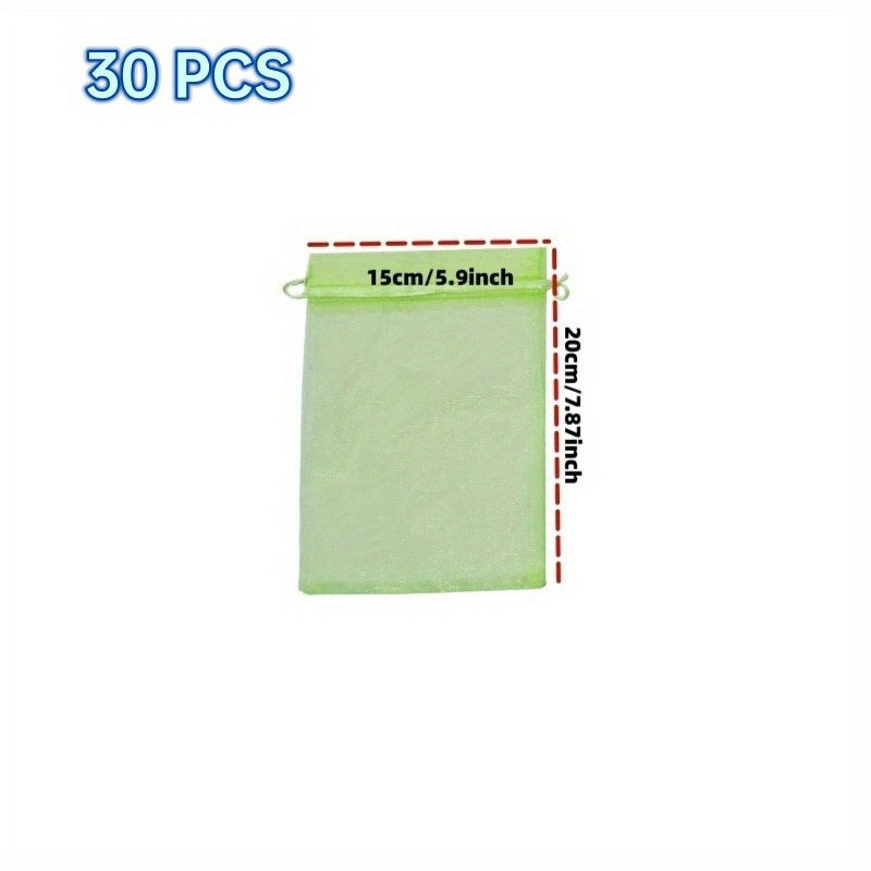 30pcs Reusable Garden Mesh Barrier Bag Tree Protection Mesh Bag