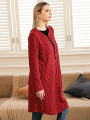 Casual Long Raglan Sleeve Coat Loose Outerwear