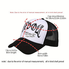 Goth Letter Print Trucker Hat Baseball Cap Unisex Dad Hats