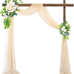 Wedding Draping Fabric Sheer Chiffon Tulle Drapery for Ceremony
