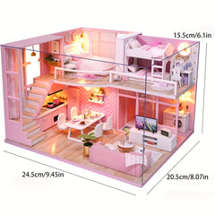 DIY Dollhouse Kit 3D Jigsaw Puzzle Assembled Model For Girl Princess Toys