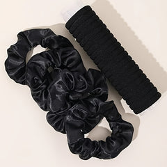 24pcs Girl's Solid Candy Hair Tie Scrunchies Hair Accessories