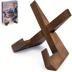 Farmhouse Style Solid Wood Stand for Cookbooks Records Books