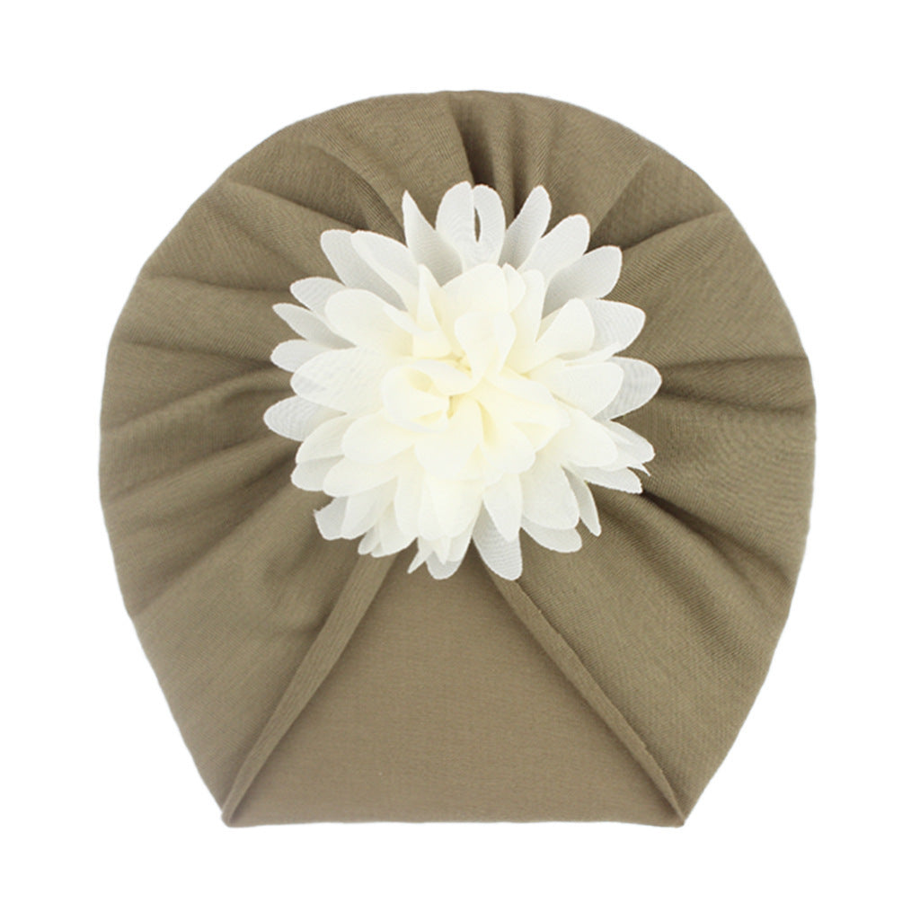 Chiffon Flower Baby Headscarf and Hat