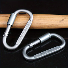 Outdoor Carabiner Aluminum D-ring Keychain for Camping