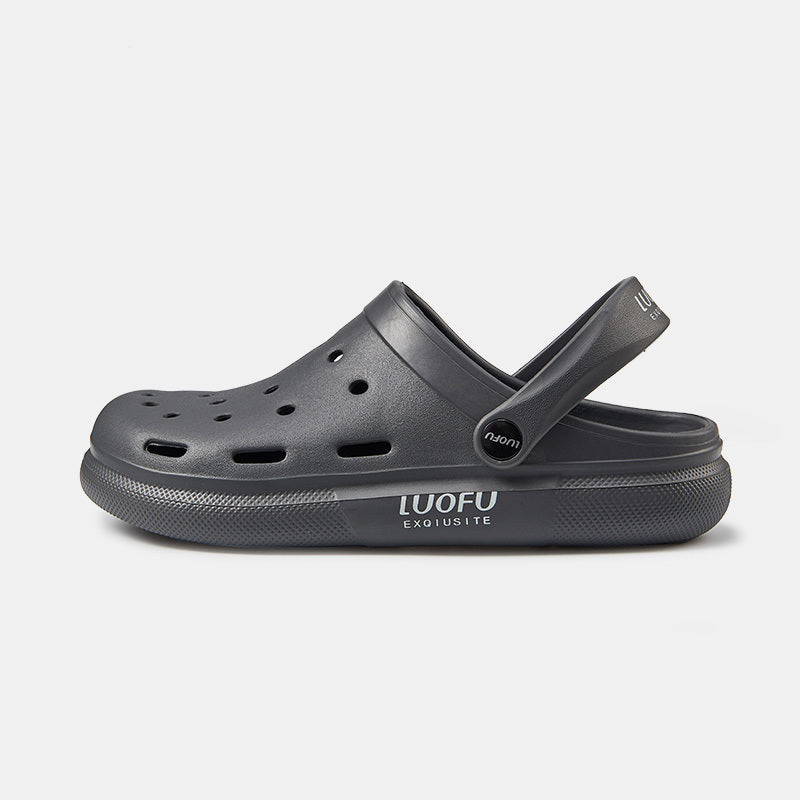 LUOFU Lightweight Non Slip Clogs Garden Sandals Grey