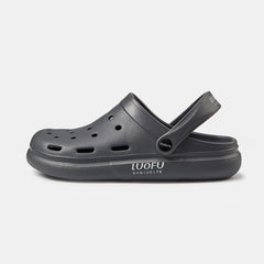 LUOFU Lightweight Non Slip Clogs Garden Sandals Grey