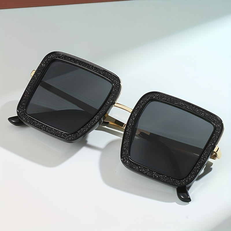 Stylish Square Sunglasses Women Vintage Oversized UV400 Eyewear