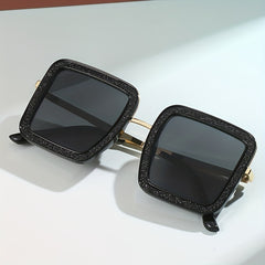 Stylish Square Sunglasses Women Vintage Oversized UV400 Eyewear