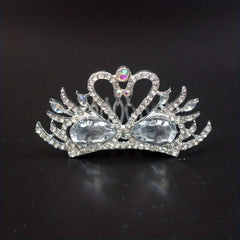 Rhinestone Crown Comb Tiara Hair Comb for Baby Girls
