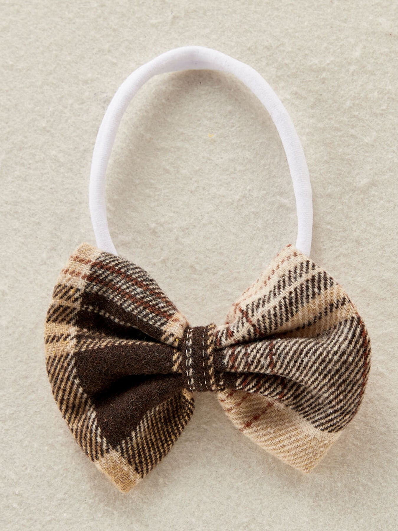 Plaid Print Dress & Headband Set for Baby Girl
