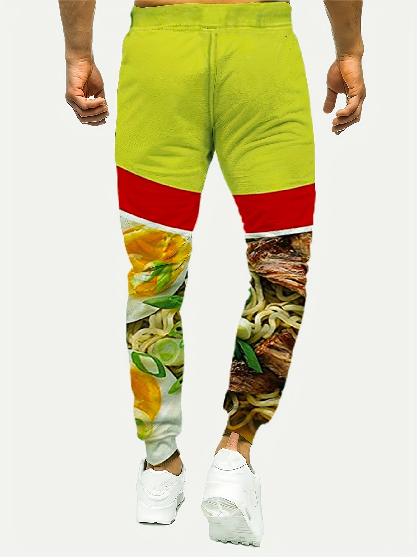 Ramen Lover Pattern Print Men's Sweatpants Casual Drawstring Active