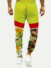 Ramen Lover Pattern Print Men's Sweatpants Casual Drawstring Active