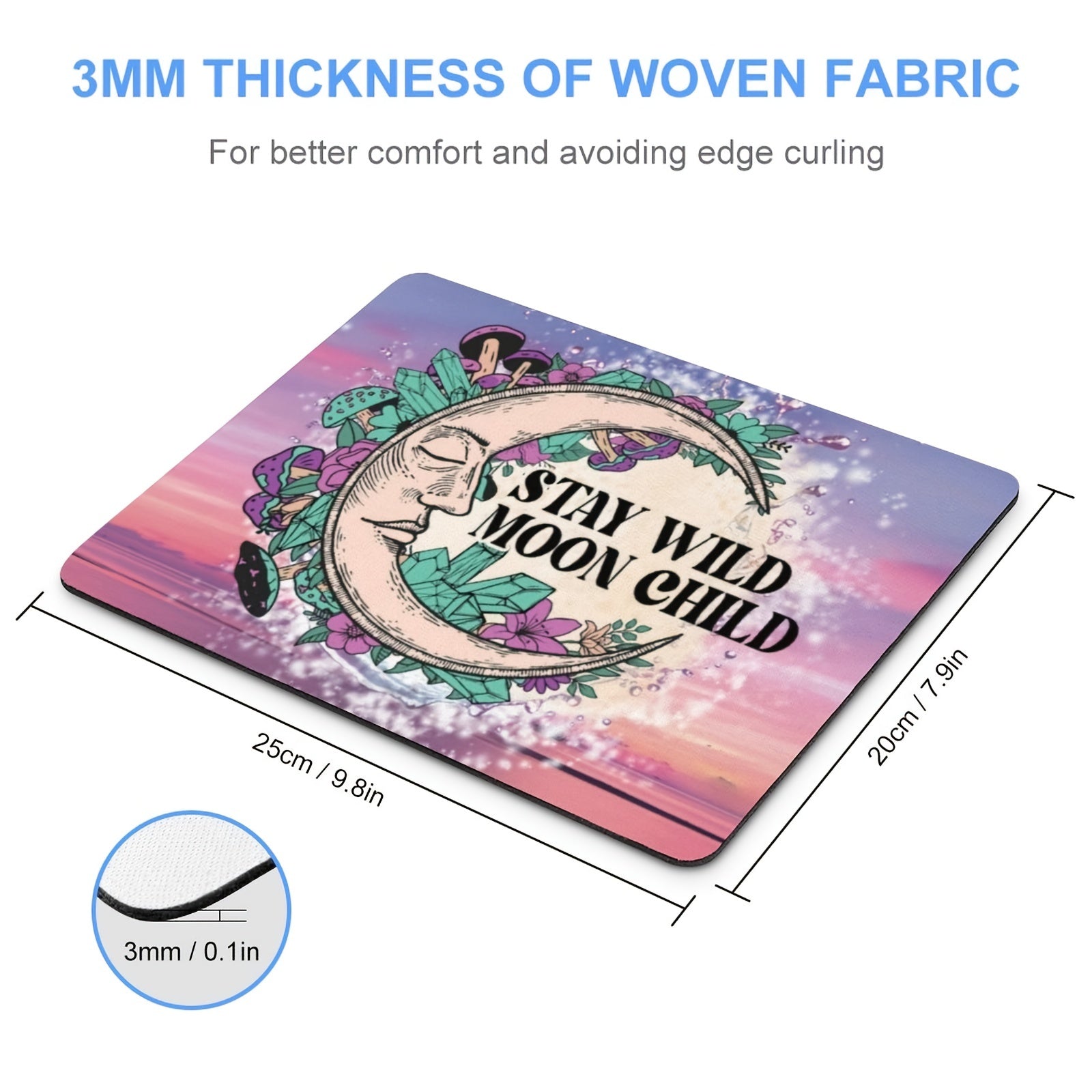 Non-Slip Gaming Mouse Pad Waterproof Rubber Base Laptop Office Home Mousepad