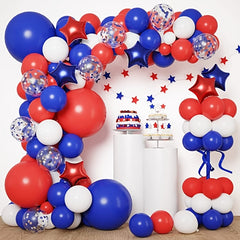 160pcs Red And Blue Balloon Garland Arch Set