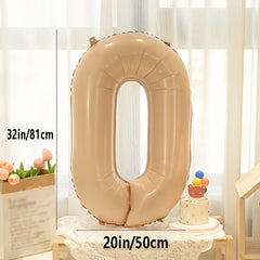 40 Inch Caramel Number Balloon Birthday Party Decoration