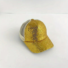 Kids Summer Reflective Sequin Cap Sun Hat