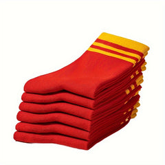 3 Pairs Red Socks Year Gift Christmas Gift Soft Dress Socks Thin Crew Socks