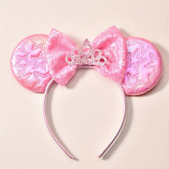 Girl's Candy Plus Ears Sequin Hair Hoop Sweet Princess Dress Up Headwear