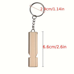 Portable Survival Whistle Double pipe Multifunctional Whistle Keychain
