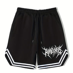 Men's Graphic Drawstring Stretchy Short Pants