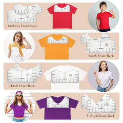 8pcs T shirt Guide Ruler Frosted Translucent PVC Ruler for Heat Press Alignment
