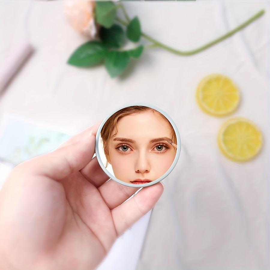 Green Small Round Mirror Compact Makeup Vanity Mirror