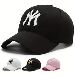 Embroidery Baseball Cap Solid Couple Sun Hat Casual Adjustable Dad Hats