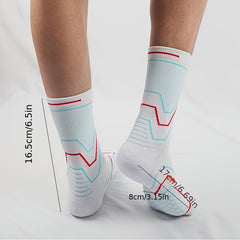 Thick Basketball Socks, Sweat Absorbent, Breathable, Mid Calf, 1 Pair