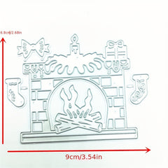 Christmas Scrapbook Engraving Mold DIY Fireplace Paper Art Flower Pressing