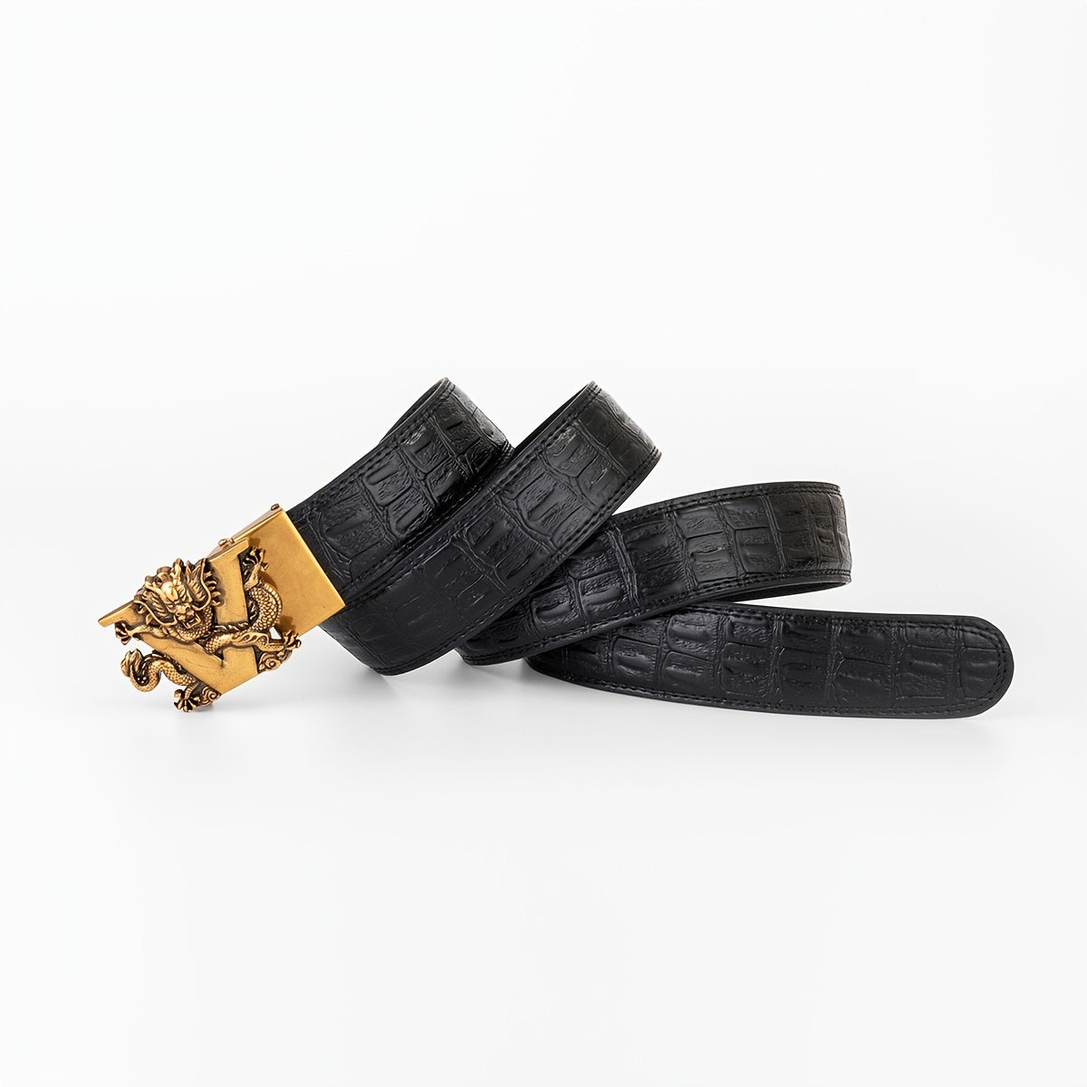 V Dragon 2-Layer PU Leather Men's Belt