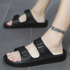 Men's 2 Band Buckle Sandals Non Slip Open Toe Shoes