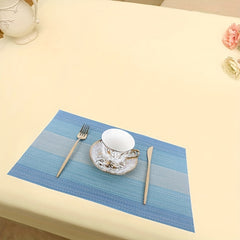 Set of 6 Vinyl Placemats Washable Reusable Anti-fouling Table Mats