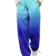 Women's Plus Ombre Print Joggers With Pockets