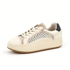 Women's Graphic Mesh Board Shoes Hollow Out Flat Sneakers