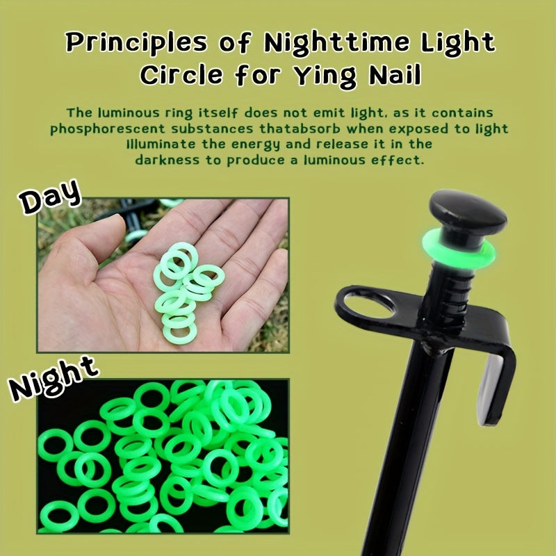 10pcs Green Reflective Polyester Round Shim for Nighttime Visibility